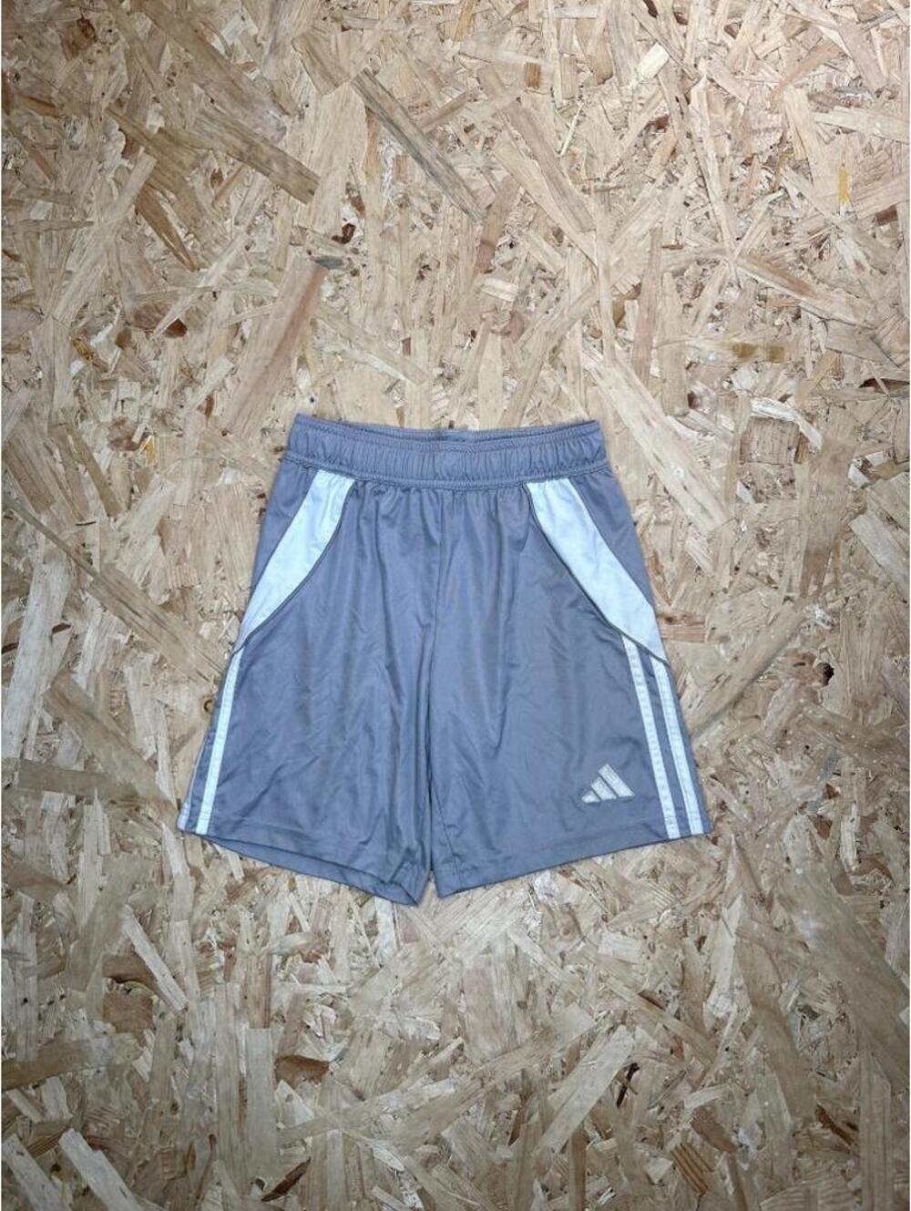 Adidas Boys Athletic Shorts Size M 11-12Y Gray Polyester Soccer Gym Run